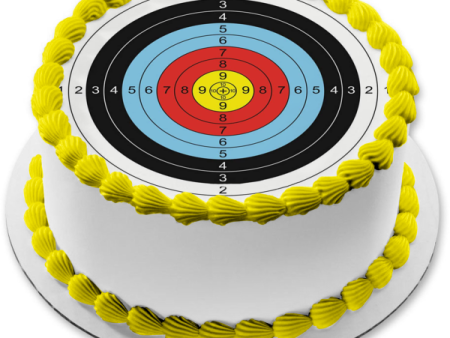 Archery Numbered Target Bullseye Shooting Sport Edible Cake Topper Image ABPID55858 Fashion