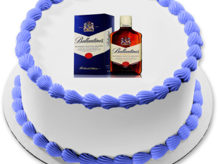 Ballantine s Finest Blended Scotch Whiskey Bottle and Box Edible Cake Topper Image ABPID56098 Online now